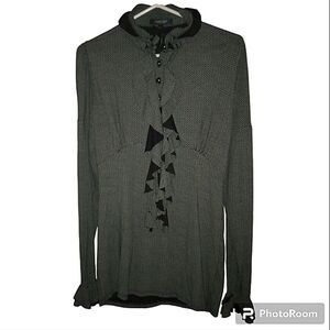 New VERTIGO PARIS Ruffled Tunic Top Size Large NWT